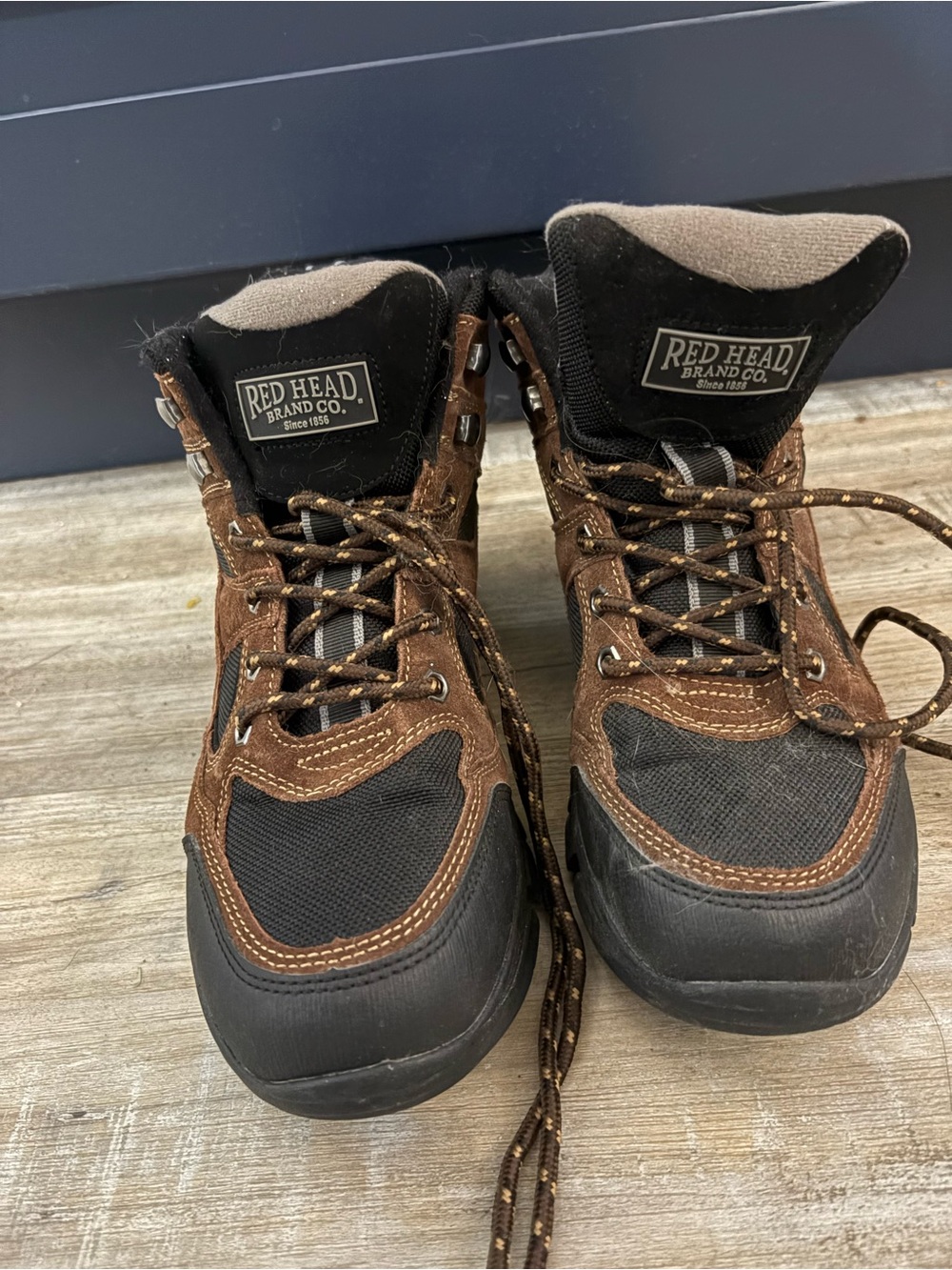 Red Head Leather Hiking Boots Men’s 9.5M Brown Outdoor Trail Work Boots